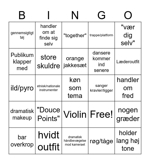Niels Bingo Card