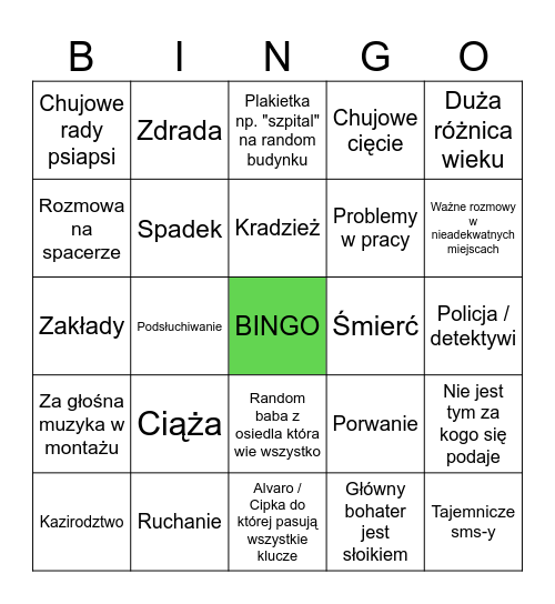 Ukryta Prawda TVN Bingo Card
