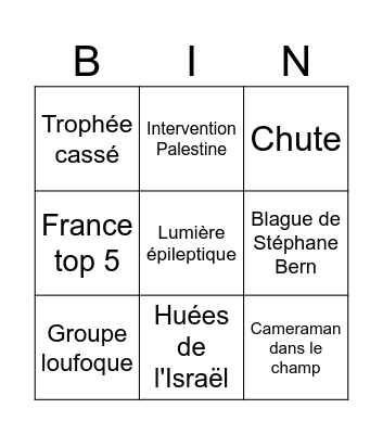Eurovision 2026 Bingo Card