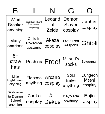 Momo Con Bingo Card