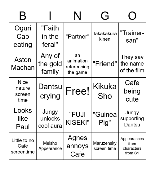 Beggining of a New Era Bingo Card