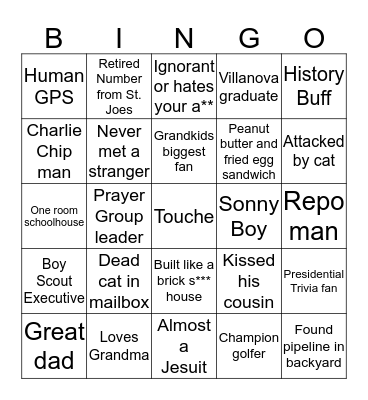 Pop Bingo Card