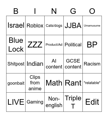 Bingo Card