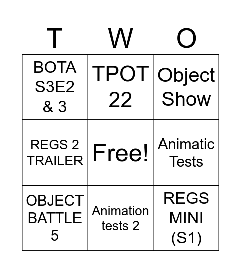 odmotions Part 4 Bingo Card