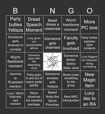 Strixhaven: A Curriculum of Chaos Ep.7: Campus Daredevils Bingo Card