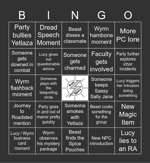 Strixhaven: A Curriculum of Chaos Ep.7: Campus Daredevils Bingo Card