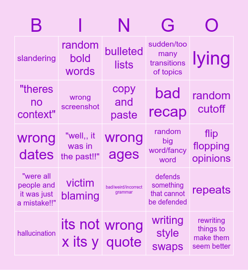 grace doc response ai bingo Card