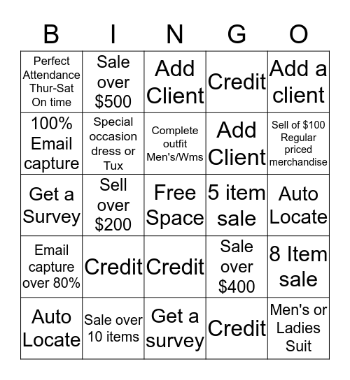 SUPERBOWL BINGO Card