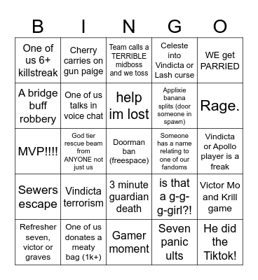 Dl trade Bingo Card