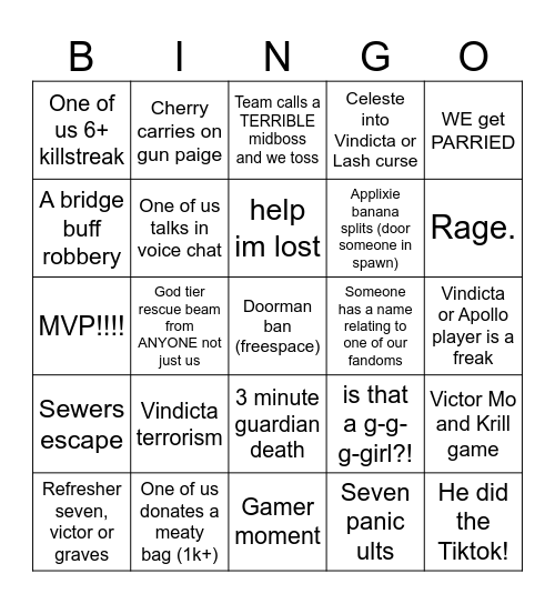 Dl trade Bingo Card