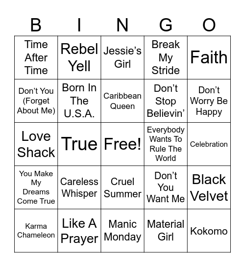 01FR- ROUND 4 Bingo Card