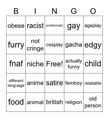 2020 Bingo Card