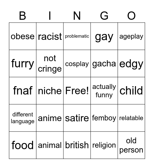 2020 Bingo Card