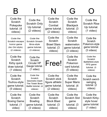 My Summer Coding Checklist Bingo Card