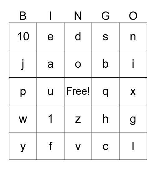 House Bingo Card