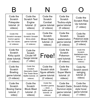 My Summer Coding Checklist Bingo Card
