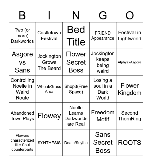 Chapter 5 Bingo Card