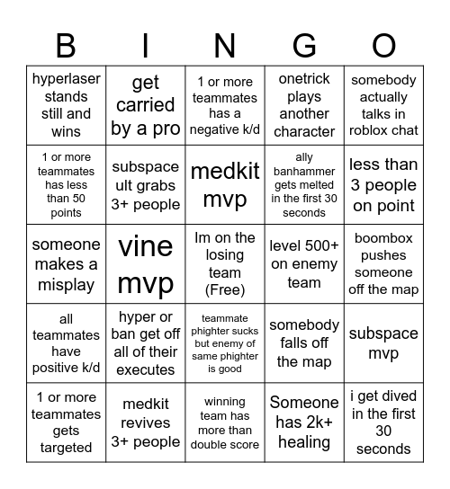 PHIGTHING! Bingo Card