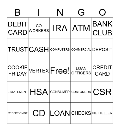 Monticello Banking Company Bingo Card