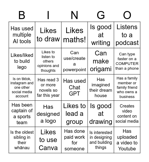 Enterprise Bingo Card