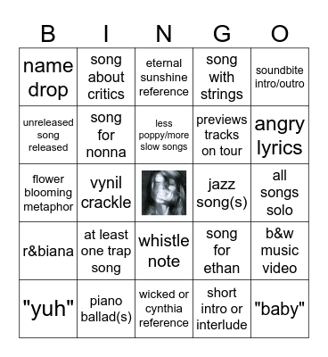 Petal Bingo Card