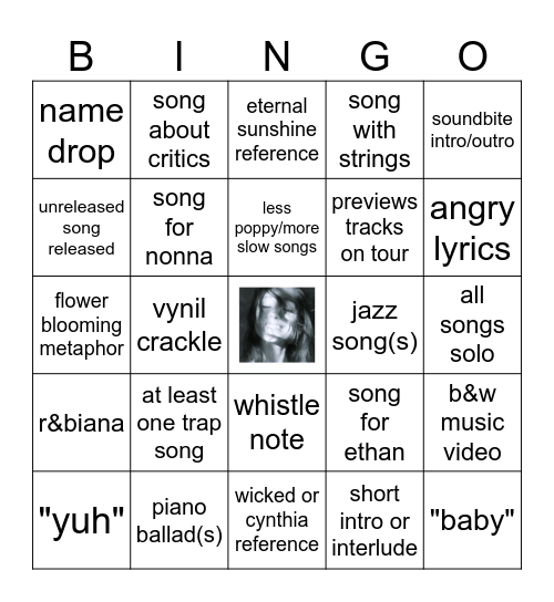 Petal Bingo Card