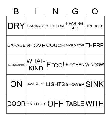 Lesson 9 Vocab Bingo Card