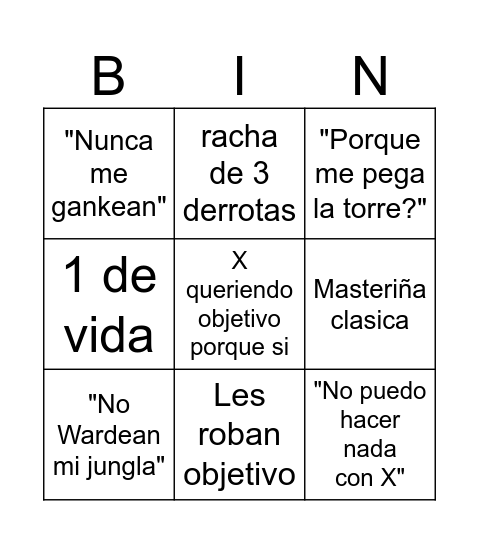 FLEX Bingo Card