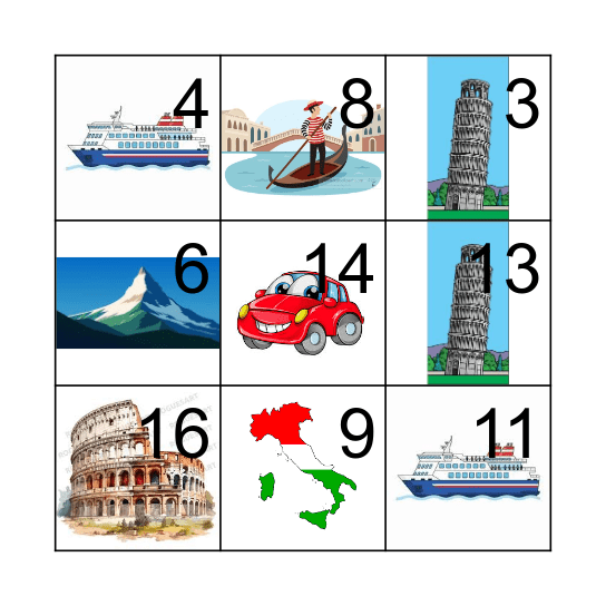 Story - La Macchinetta Rossa Bingo Card