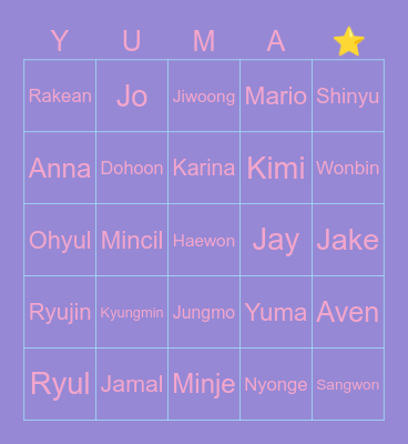 Crossed Paths Bingo Card