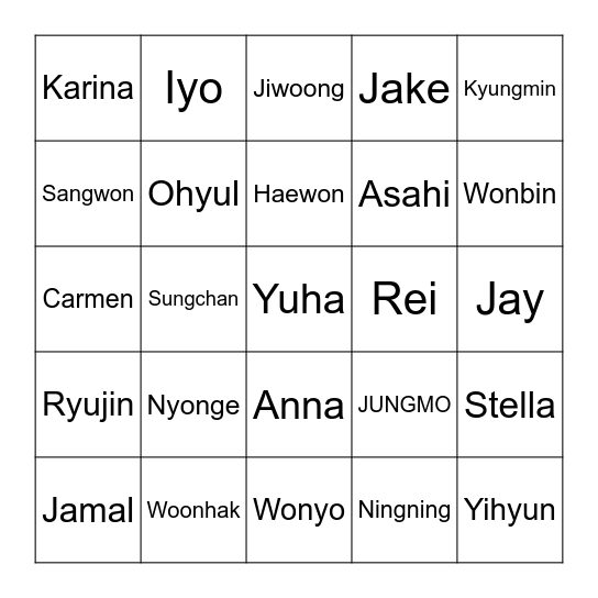 Crossed Paths Bingo Card