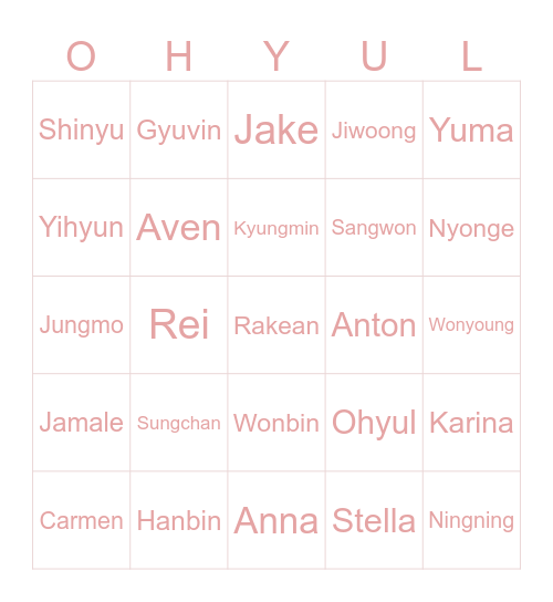 Crossed Paths Bingo Card