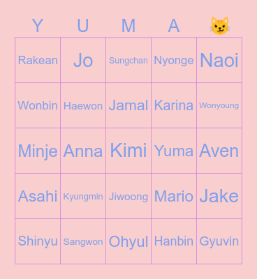Crossed Paths Bingo Card