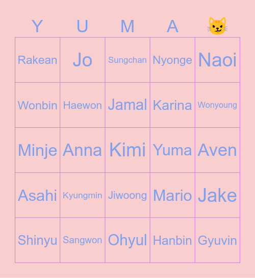 Crossed Paths Bingo Card