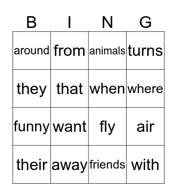 WORD   BINGO Card