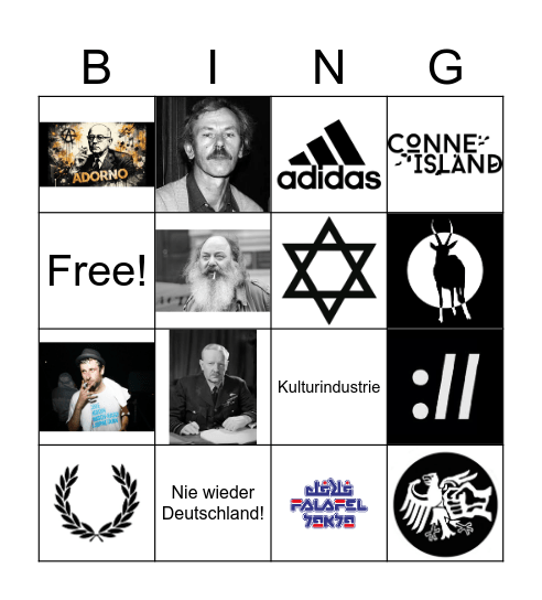 Antideutsches Bingo Card