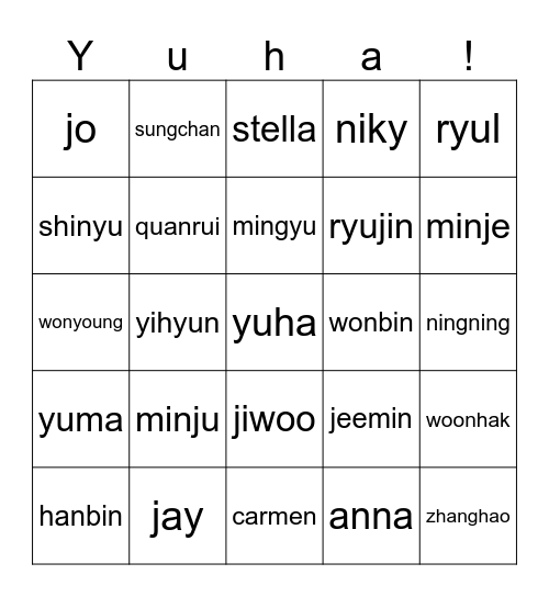 Crossed Paths Bingo Card