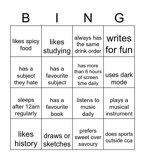 HARP 2 SECTIONAL BONDING :) Bingo Card