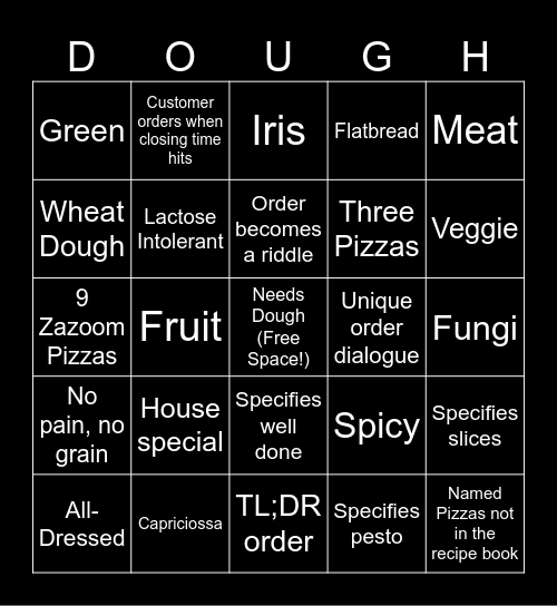 Good Bingo Great Bingo Card