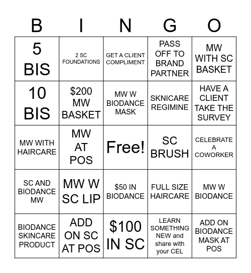 SUNDAY FUNDAY Bingo Card