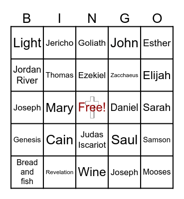 Bible Bingo Card