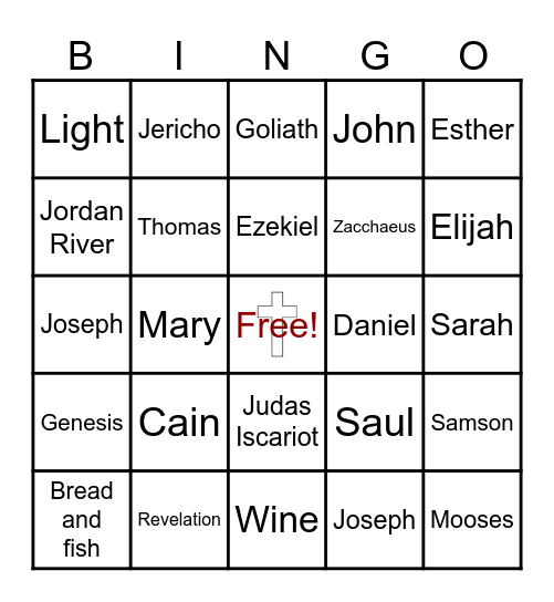 Bible Bingo Card