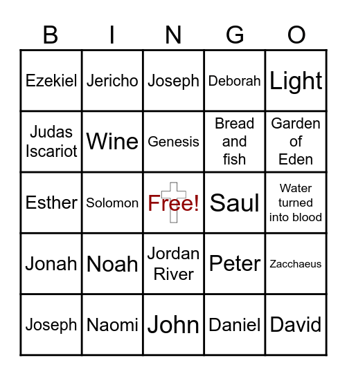 Bible Bingo Card
