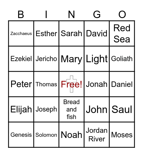 Bible Bingo Card