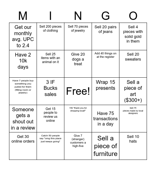 Cinco De Bingo Card