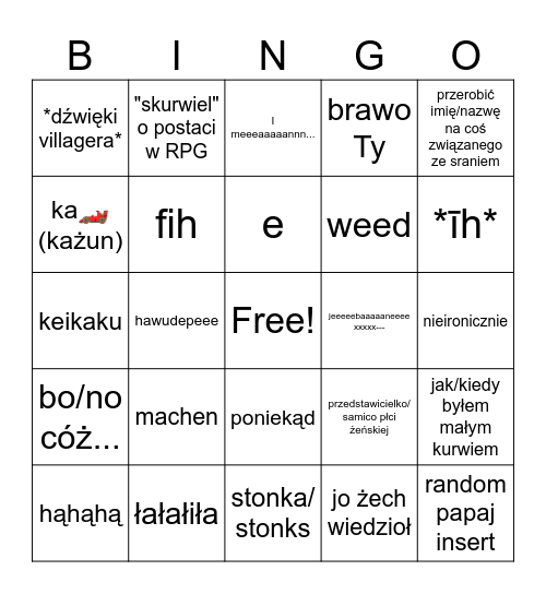 Łukasz bingo Card