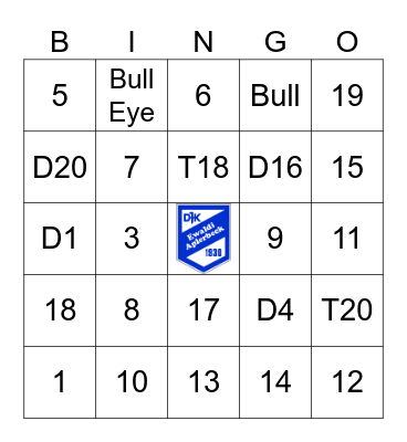 DJK Dart-Bingo - Beginner Bingo Card