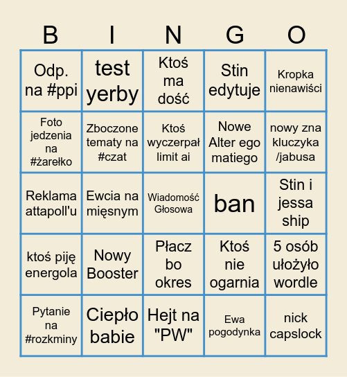 18.05 Bingo Card