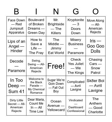 Millennial Emotional Damage Bingo Card