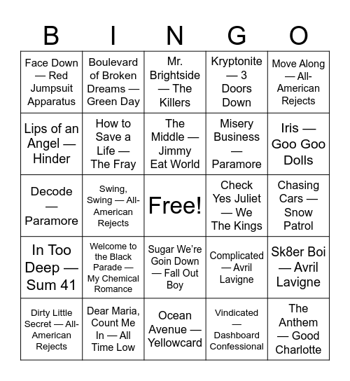 Millennial Emotional Damage Bingo Card